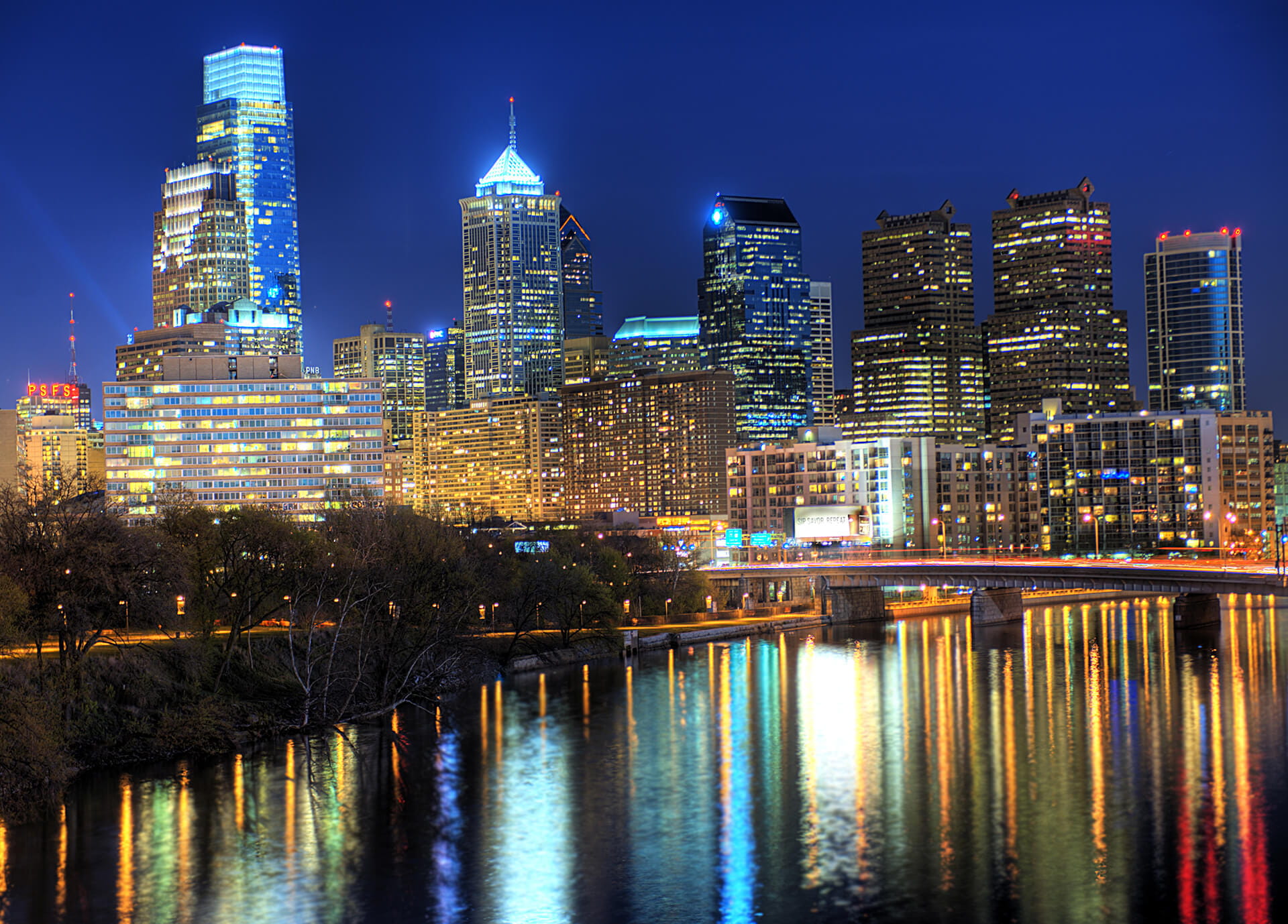 Philadelphia night skyline